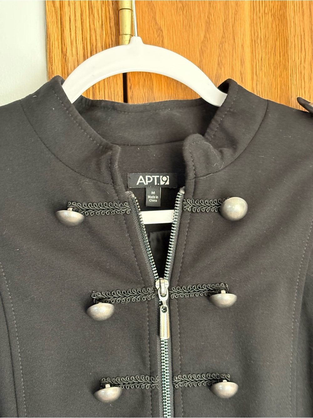 Apt. 9 Black Military-Inspired Peplum Jacket - Picture 2 of 4